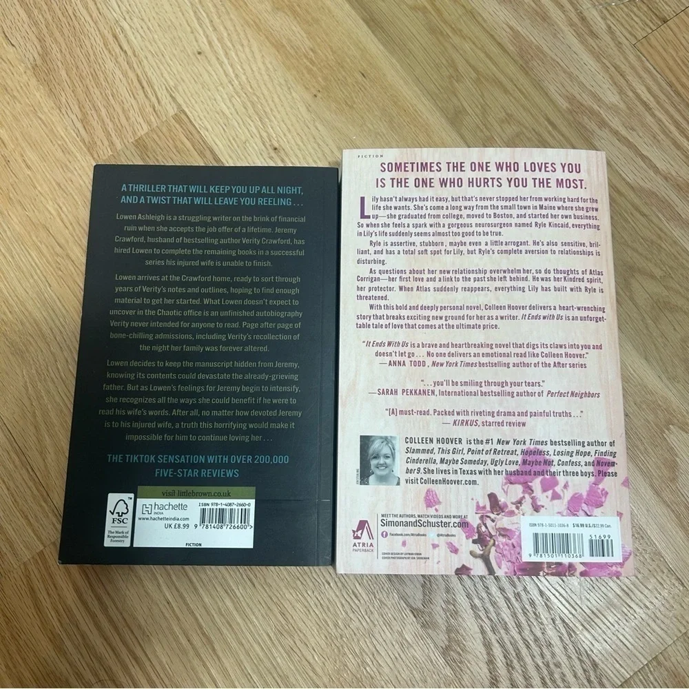 Colleen Hoover Book Bundle Verity It Ends With Us Paperback